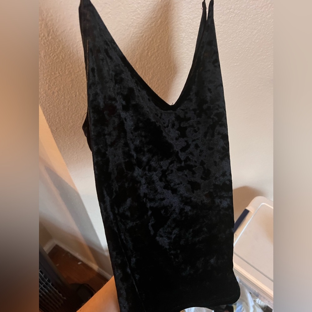 Black velvet top